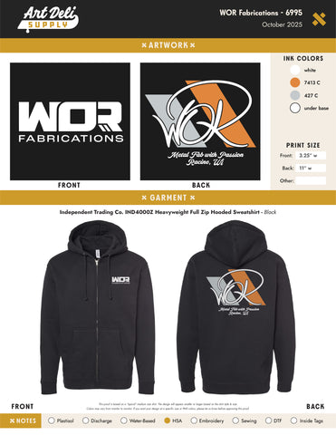 WORFAB Zip Hoodie